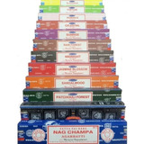 Incenso Nag Champa Satya Aromas Mistos 12un + Palo Santo