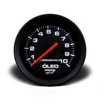 Indicador Pressão Óleo 60mm Mec 10kg - Street Preto