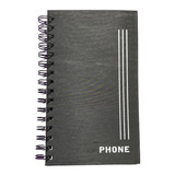 Indice Telefonico Capa Dura Preta 54 Fls 125x210mm