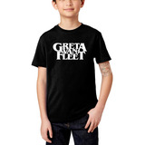 Infantil Camiseta Show Greta Van Fleet Banda Hard Rock Logo