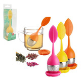Infusor / Coador De Chá De Inox Com Cabo De Silicone Sortido