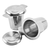 Infusor Coador De Chá Tipo Cesta Em Aço Inox Com Alça