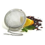 Infusor De Chá Coador Em Aço Inox Capsula Xícara Cor Cinza