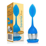 Infusor De Chá Silicone Coador E Peneira De Ervas C/ Base