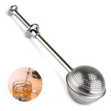 Infusor Em Aço Inox P/ Chá Peneira Pratica Coador Cabo Longo