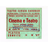 Ingresso Antigo Premio Gov Sao Paulo Teatro E Cinema 1988