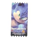 Ingresso Colecionável Sonic 2 Cinemark
