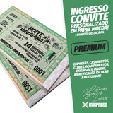 Ingresso Convite Personalizado P&b Festa Evento.