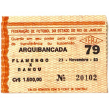 Ingresso Flamengo X Bangu - Camp Carioca 23/11/1983