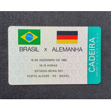 Ingresso Futebol 1992 Brasil X Alemanha