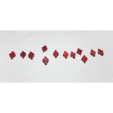 Inlay Marcação Escala Diamante Vermelho Perola