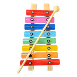 Instrumento Musical Infantil Metalofone 8 Teclas Colorido
