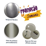 Insumos Suprimentos Para Boton Broche 100 Peças 5,5 Cm