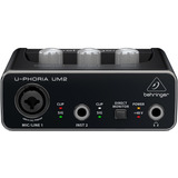 Interface De Áudio Behringer Um2 Usb U-phoria Xrl Trs
