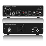 Interface De Audio Behringer Umc22 U-phoria Placa De Audio