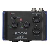 Interface De Áudio Zoom Ams-24 Usb 6 Canais Cor Preto 110v/220v
