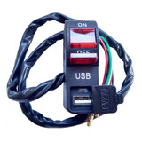 Interruptor Universal Liga Desliga Moto C/ Usb Led Vermelho