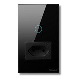 Interruptor Wifi Inteligente Ekaza D1-w1 1 1 Botão Touch Con Tomada Smart Automação Alexa Google Home Ekaza D1-w1 110v/220v