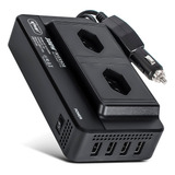 Inversor 12v 220v Tensão Energia Veicular 300w 4 Porta Usb