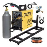 Inversor Solda Mig Lynus Lim140 Cilindro Co2 Completa Lz4