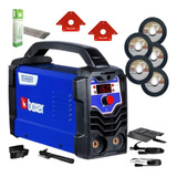Inversora Solda 160a Flama 161 Bivolt Boxer+eletrodo E Disco Cor Azul 220v
