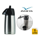 Invicta Garrafa Térmica Café Chá Inquebrável Inox 1litro Cor Prateado