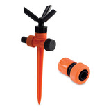 Irrigador Aspersor 3 Jatos + Engate Rápido Mangueira 3/4 1/2