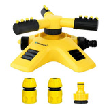 Irrigador Rotativo Automático Lança 15m Quadrados Jardim Cor Amarelo/automático