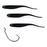 Isca Shad Minnow 10cm By Johnny Hoffmann Monster 3x 3un Soft Cor Black