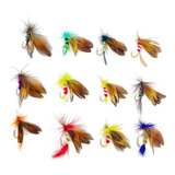Iscas Artificiais Kit 12 Mosca Pesca Fly Fishing Tilapia Cor Foto