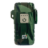 Isqueiro Elétrico Gti Camuflado Plasma Prova Da Agua Tático