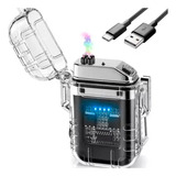 Isqueiro Plasma Recarregável Usb C Arco Duplo Lanterna Led