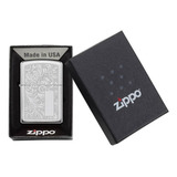 Isqueiro Zippo 352 Venetian Cromado Polido Marcação + Fluido