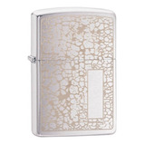 Isqueiro Zippo Cromado Metal Pattern 49208 Original + Fluido
