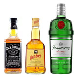Jack Daniels 375ml + White Horse 500ml + Gin Tanqueray 750ml
