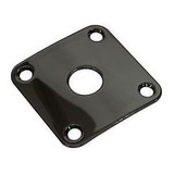 Jack Plate Quadrado Preto P/guitarra (curvo) Spirit Ljch-r