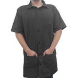 Jaleco Avental Guarda Pó Tecido Brim Uniforme Pronta Entrega