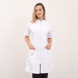 Jaleco Branco Médica Enfermeira Gabardine Premium