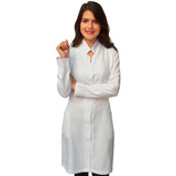 Jaleco Gabardine Feminino Gola Padre Bandar Bu66