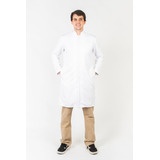 Jaleco Masculino Botão Escondido Sumaia Gabardine Branco