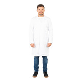 Jaleco Masculino Botão Sumaia Manga Longa Gabardine Branco