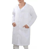 Jaleco Masculino Brim Leve 100% Algodão Com Punho Quimica 