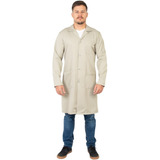 Jaleco Masculino De Botão Sumaia Manga Longa Gabardine Bege