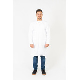 Jaleco Masculino Gabardine Botão Mangalonga Enfermeir Branco