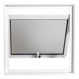 Janela Banheiro Branca 80x60 Vidro Miniboreal Alumínio
