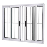 Janela De Aluminio Branco Vitro 4 Folhas 100 X 100 L25 C/g