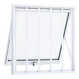 Janela Maxiar Esquadria Brasil Vetx 40x40 Branco Grade