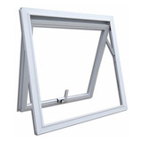 Janela Maxim-ar 40x40 Alumínio Branco Com Guarnição Banheiro
