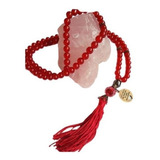 Japamala 108 Contas Ho'oponopono Meditaçao Pedra Jade Vermel