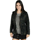 Jaqueta Alícia Parka Feminina Militar Treme Terra Mult Black